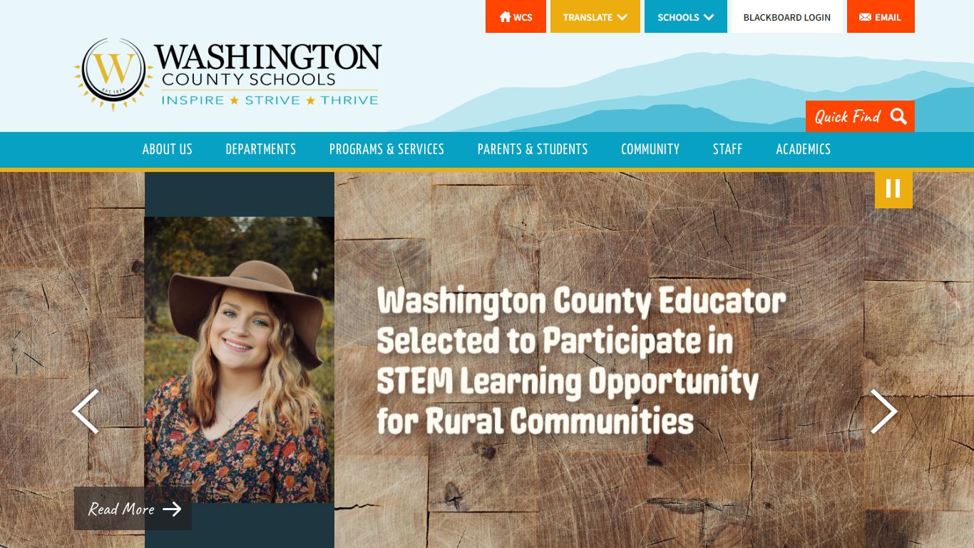 Washington County Schools / Homepage - WCDE