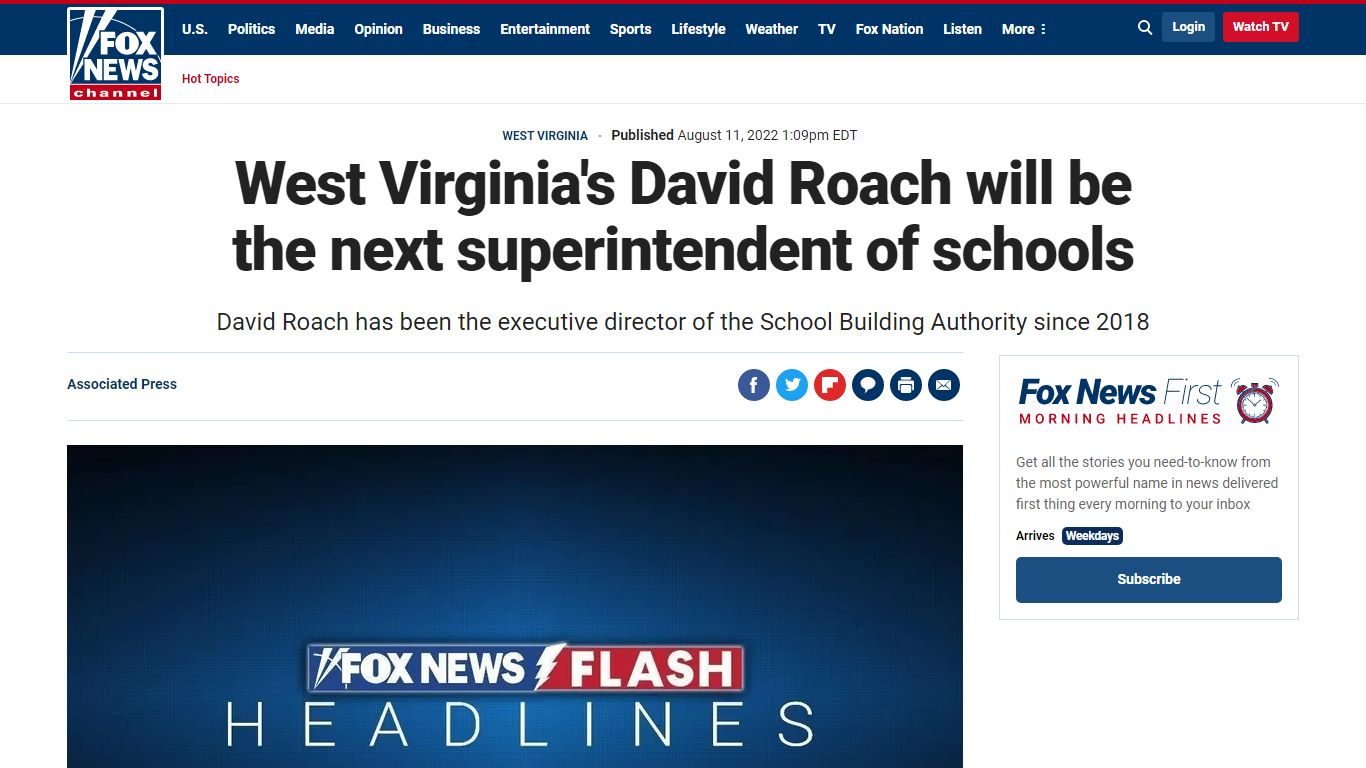 West Virginia's David Roach will be the next superintendent of schools ...